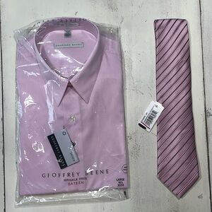 Geoffrey Beene pink dress shirt and tie